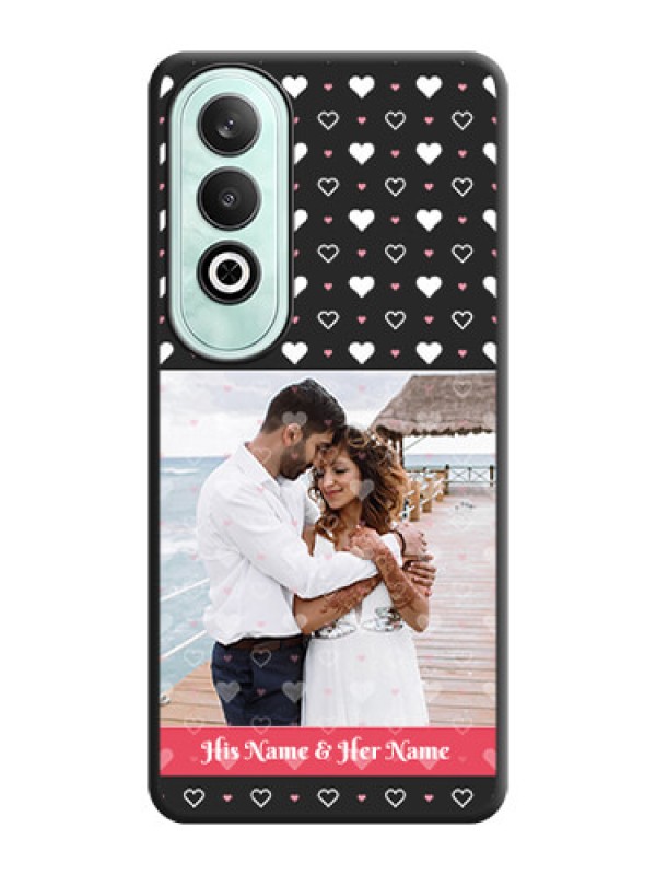 Custom White Color Love Symbols with Text Design - Photo on Space Black Soft Matte Phone Cover - OnePlus Nord CE 4
