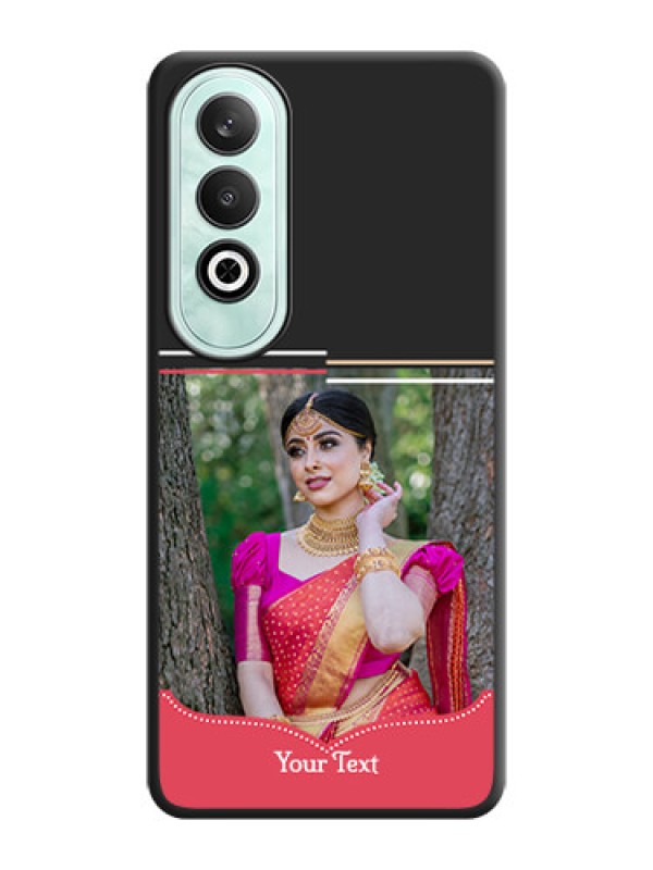 Custom Classic Plain Design with Name - Photo on Space Black Soft Matte Phone Cover - OnePlus Nord CE 4