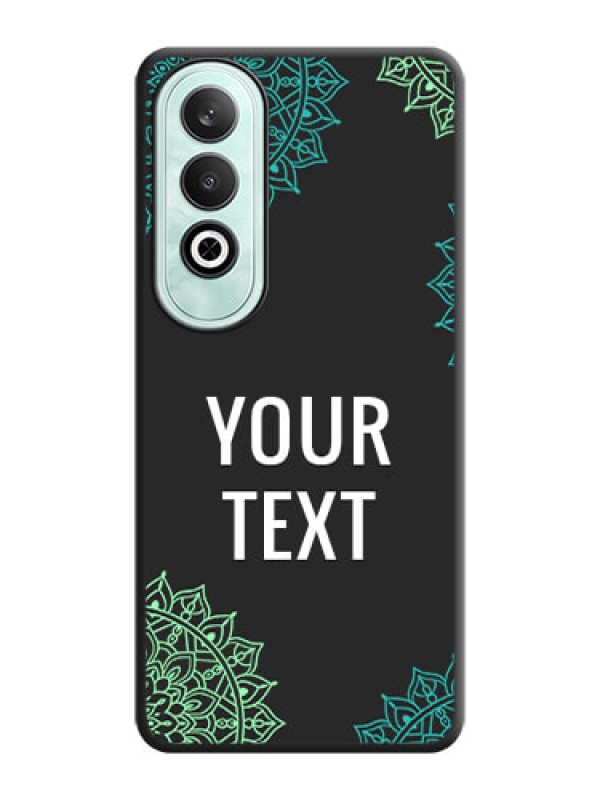 Custom Your Name with Floral Design on Space Black Custom Soft Matte Back Cover - OnePlus Nord CE 4