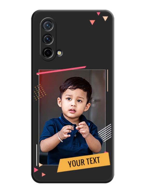 Custom Photo Frame with Triangle Small Dots on Photo on Space Black Soft Matte Back Cover - Oneplus Nord Ce 5G