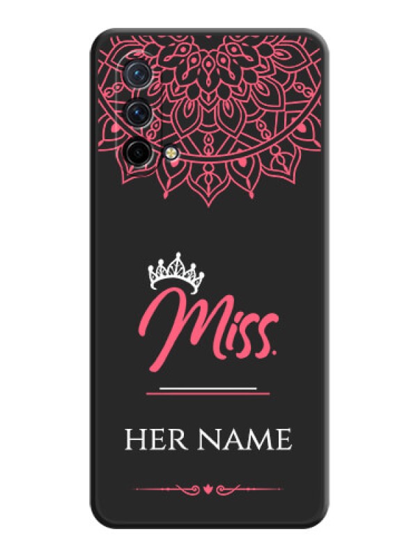 Custom Mrs Name with Floral Design on Space Black Personalized Soft Matte Phone Covers - Oneplus Nord Ce 5G