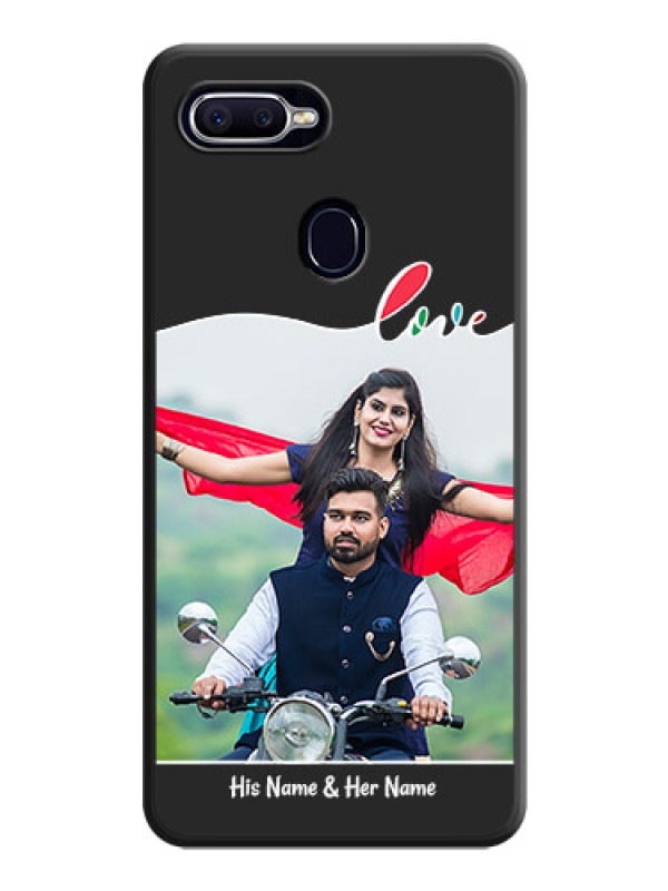 Custom Fall in Love Pattern with Picture on Photo on Space Black Soft Matte Mobile Case - Oppo A12