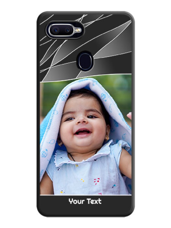 Custom Mixed Wave Lines on Photo on Space Black Soft Matte Mobile Cover - Oppo A12