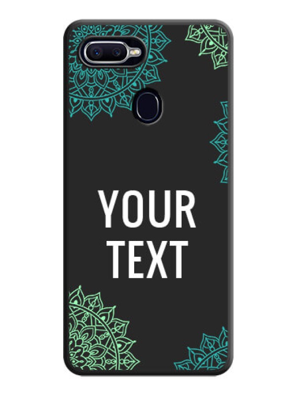 Custom Your Name with Floral Design on Space Black Custom Soft Matte Back Cover - Oppo A12