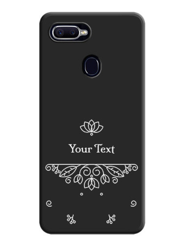 Custom Lotus Garden Custom Text On Space Black Personalized Soft Matte Phone Covers -Oppo A12