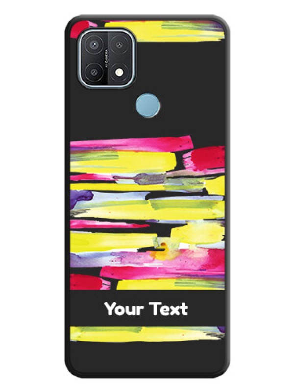 Custom Brush Coloured on Space Black Personalized Soft Matte Phone Covers - Oppo A15