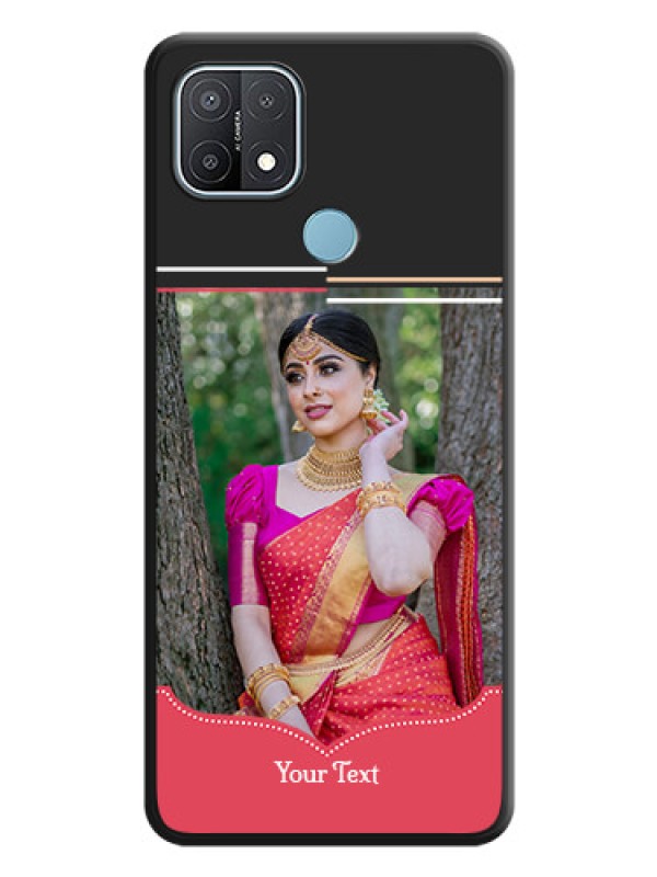 Custom Classic Plain Design with Name on Photo on Space Black Soft Matte Phone Cover - Oppo A15
