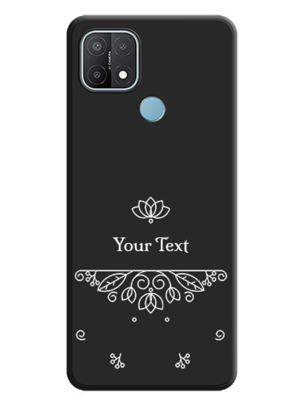 Custom Lotus Garden Custom Text On Space Black Personalized Soft Matte Phone Covers -Oppo A15