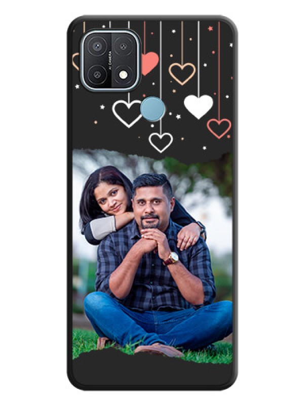 Custom Love Hangings with Splash Wave Picture on Space Black Custom Soft Matte Phone Back Cover - Oppo A15s