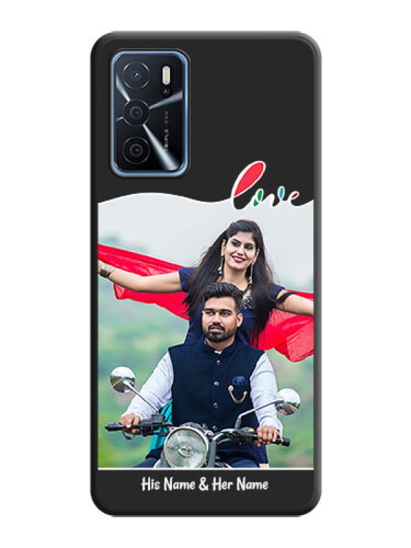 Custom Fall in Love Pattern with Picture on Photo on Space Black Soft Matte Mobile Case - Oppo A16