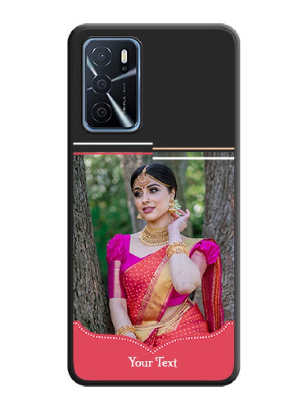 Custom Classic Plain Design with Name on Photo on Space Black Soft Matte Phone Cover - Oppo A16