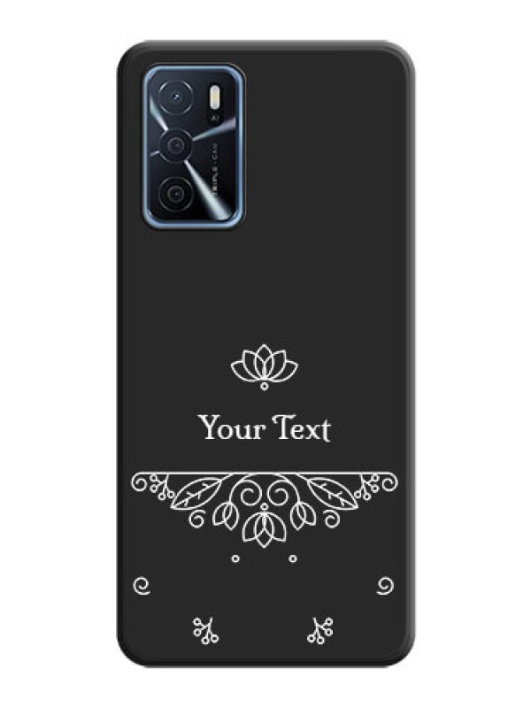 Custom Lotus Garden Custom Text On Space Black Personalized Soft Matte Phone Covers -Oppo A16