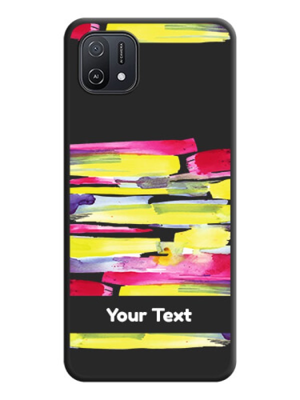 Custom Brush Coloured on Space Black Personalized Soft Matte Phone Covers - Oppo A16e