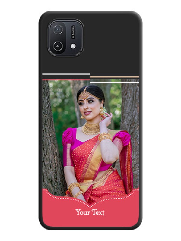 Custom Classic Plain Design with Name on Photo on Space Black Soft Matte Phone Cover - Oppo A16e