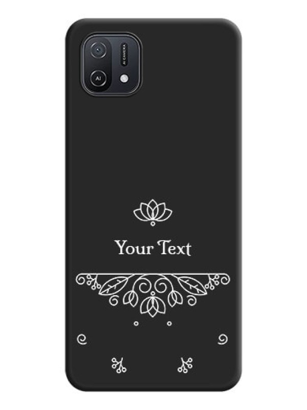 Custom Lotus Garden Custom Text On Space Black Personalized Soft Matte Phone Covers -Oppo A16E