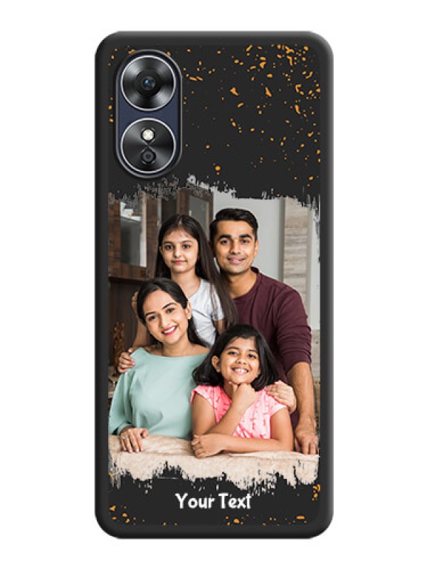 Custom Spray Free Design on Photo on Space Black Soft Matte Phone Cover - Oppo A17