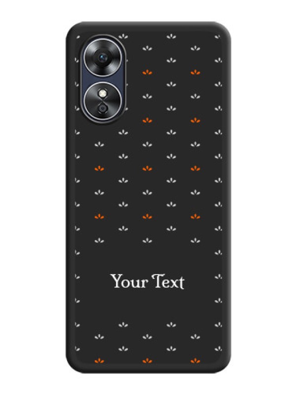 Custom Simple Pattern With Custom Text On Space Black Personalized Soft Matte Phone Covers -Oppo A17