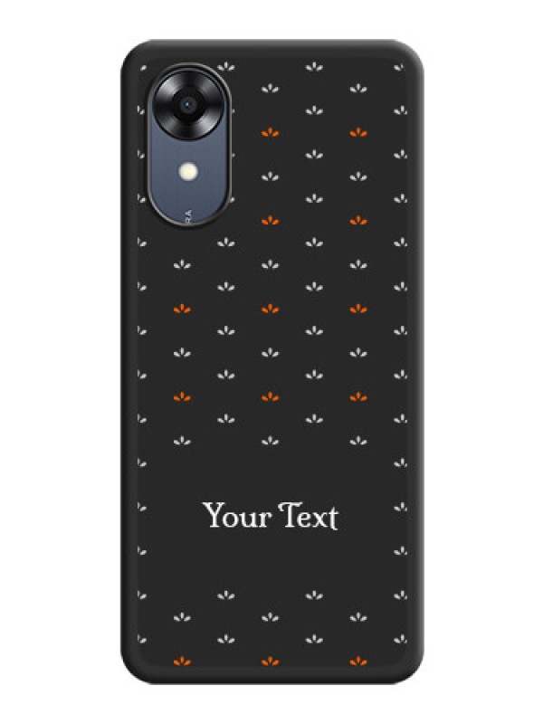 Custom Simple Pattern With Custom Text On Space Black Personalized Soft Matte Phone Covers -Oppo A17K