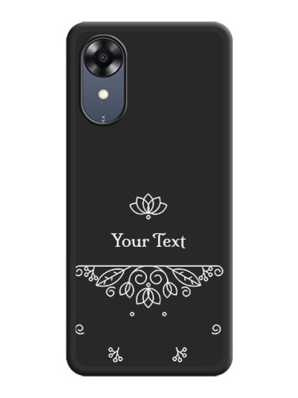 Custom Lotus Garden Custom Text On Space Black Personalized Soft Matte Phone Covers -Oppo A17K