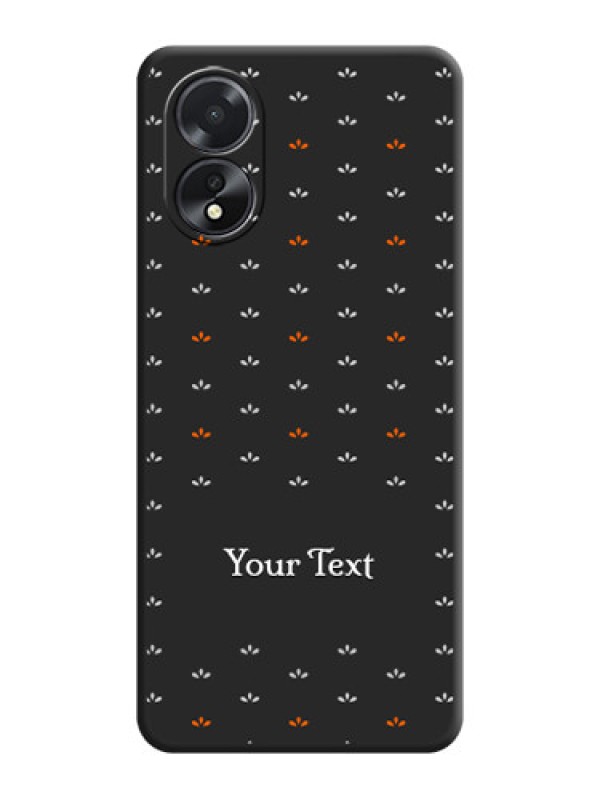 Custom Simple Pattern With Custom Text On Space Black Personalized Soft Matte Phone Covers - Oppo A18