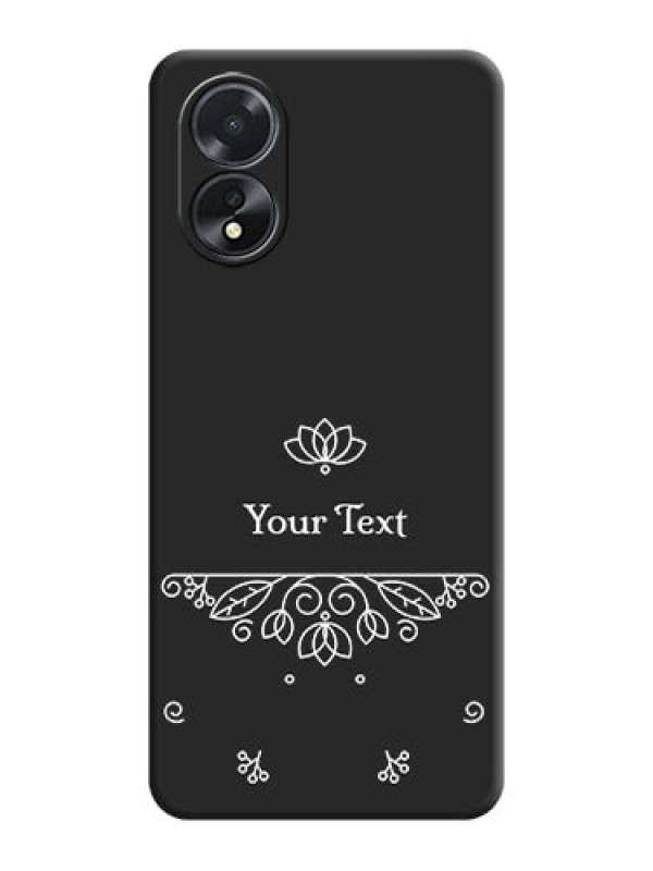 Custom Lotus Garden Custom Text On Space Black Personalized Soft Matte Phone Covers - Oppo A18
