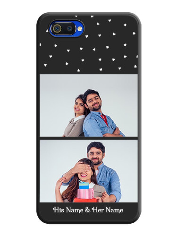 Custom Miniature Love Symbols with Name on Space Black Custom Soft Matte Back Cover - Oppo A1k