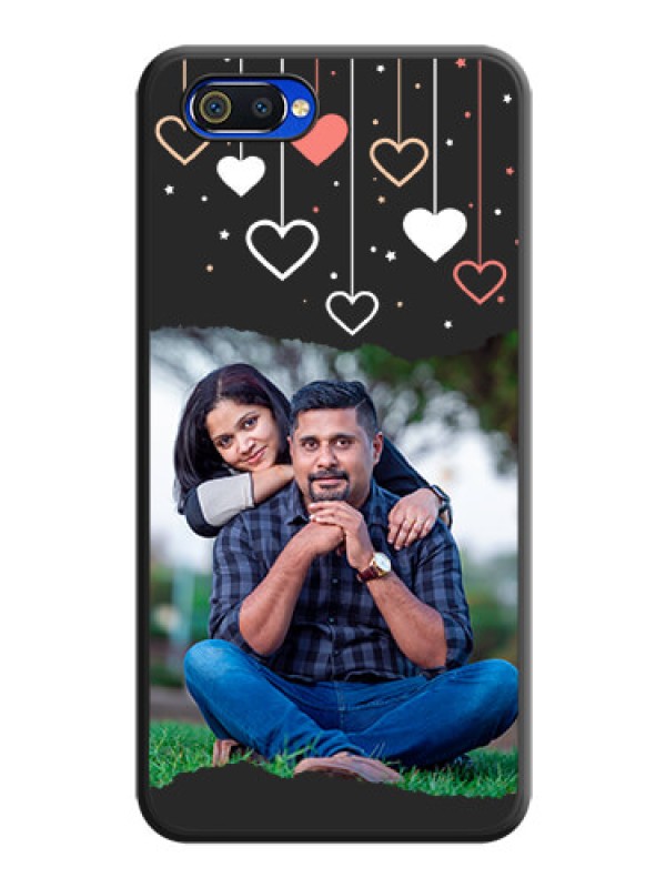Custom Love Hangings with Splash Wave Picture on Space Black Custom Soft Matte Phone Back Cover - Oppo A1k