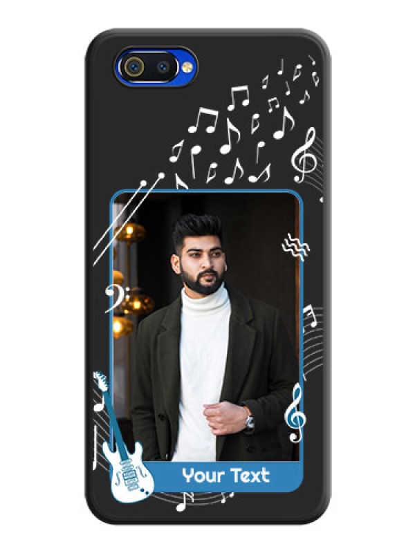 Custom Musical Theme Design with Text on Photo on Space Black Soft Matte Mobile Case - Oppo A1k