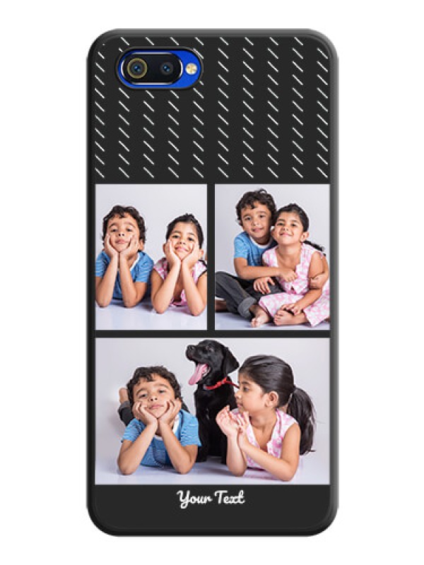Custom Cross Dotted Pattern with 2 Image Holder  on Personalised Space Black Soft Matte Cases - Oppo A1k
