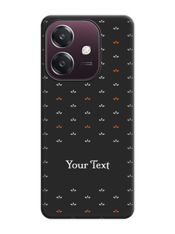 Custom Simple Pattern With Custom Text On Space Black Custom Soft Matte Mobile Back Cover - Oppo A3 5G