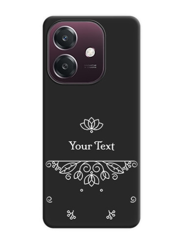 Custom Lotus Garden Custom Text On Space Black Custom Soft Matte Mobile Back Cover - Oppo A3 5G