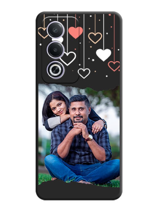 Custom Love Hangings with Splash Wave Picture On Space Black Custom Soft Matte Mobile Back Cover - Oppo A3 Pro 5G