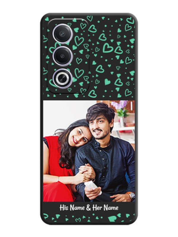 Custom Sea Green Indefinite Love Pattern on Photo On Space Black Custom Soft Matte Mobile Back Cover - Oppo A3 Pro 5G