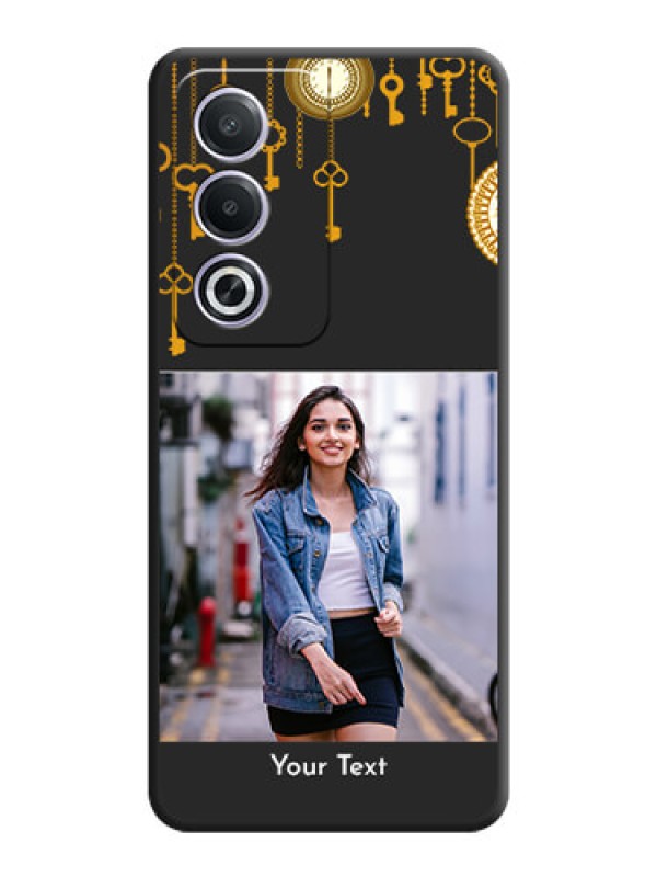 Custom Decorative Design with Text On Space Black Custom Soft Matte Mobile Back Cover - Oppo A3 Pro 5G