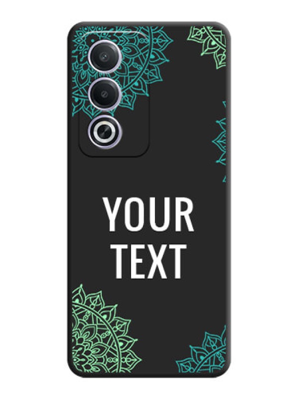 Custom Your Name with Floral Design On Space Black Custom Soft Matte Mobile Back Cover - Oppo A3 Pro 5G