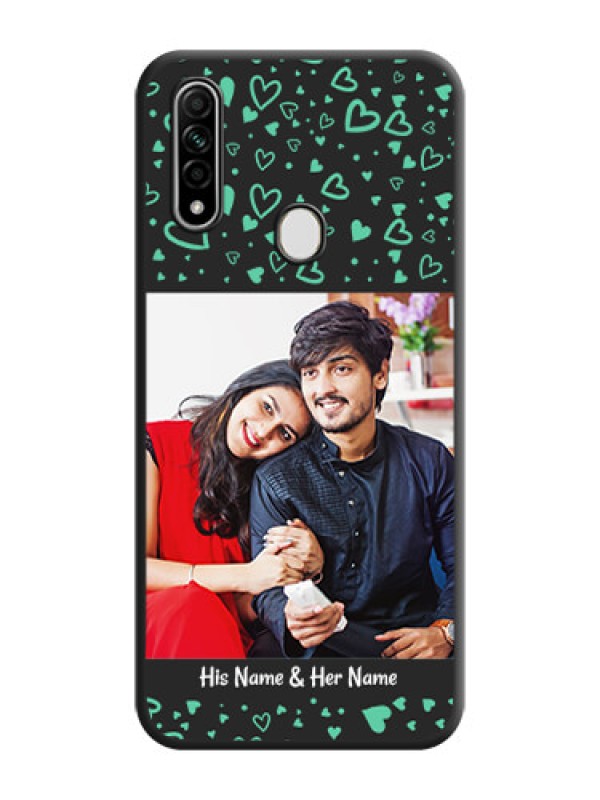 Custom Sea Green Indefinite Love Pattern - Photo on Space Black Soft Matte Mobile Cover - Oppo A31
