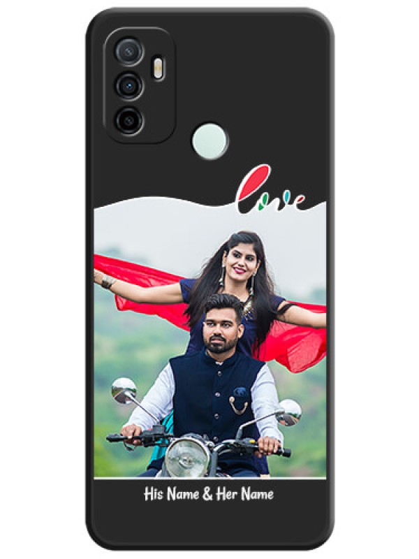 Custom Fall in Love Pattern with Picture on Photo on Space Black Soft Matte Mobile Case - Oppo A33 2020