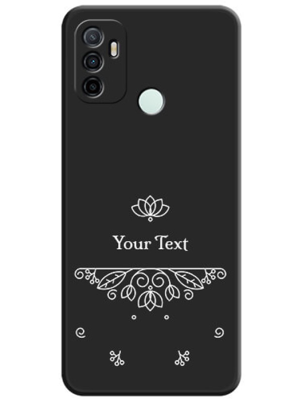 Custom Lotus Garden Custom Text On Space Black Personalized Soft Matte Phone Covers -Oppo A33 2020