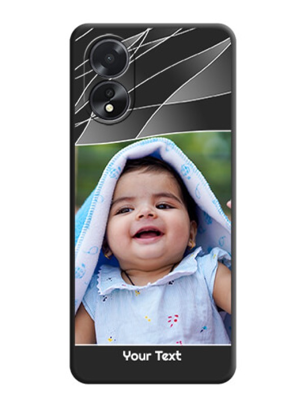 Custom Mixed Wave Lines - Photo on Space Black Soft Matte Mobile Cover - Oppo A38