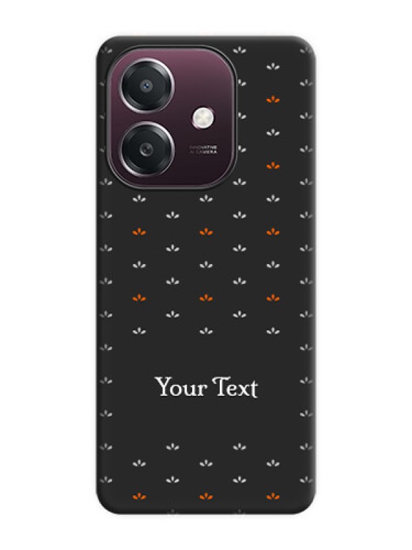 Custom Simple Pattern With Custom Text On Space Black Custom Soft Matte Mobile Back Cover - Oppo A3X 4G