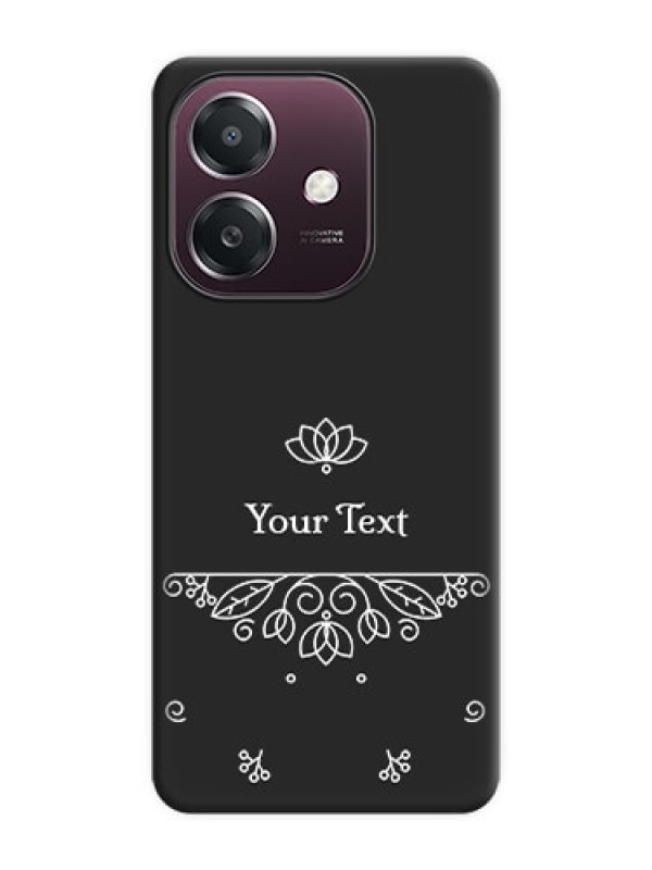 Custom Lotus Garden Custom Text On Space Black Custom Soft Matte Mobile Back Cover - Oppo A3X 4G