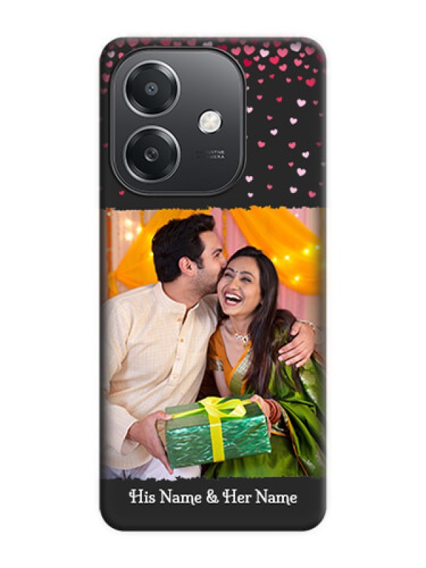 Custom Fall in Love with Your Partner on Photo On Space Black Custom Soft Matte Mobile Back Cover - Oppo A3X 5G