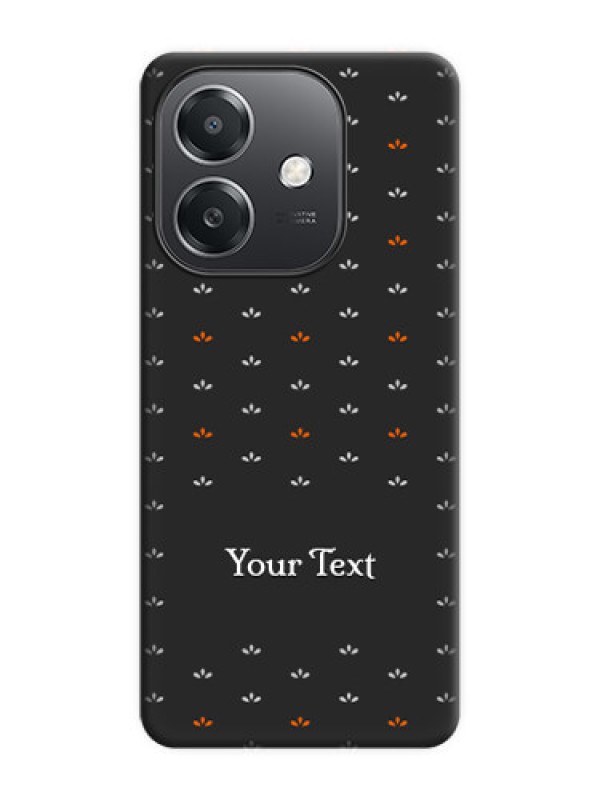 Custom Simple Pattern With Custom Text On Space Black Custom Soft Matte Mobile Back Cover - Oppo A3X 5G