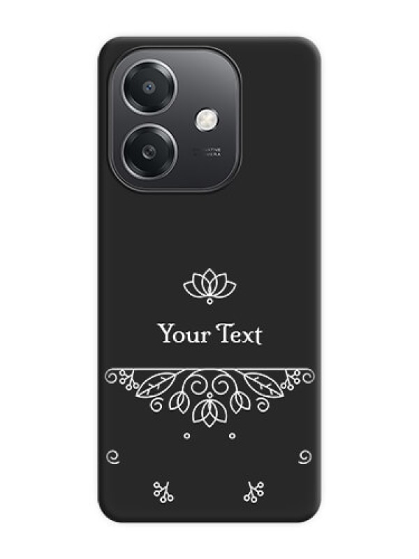 Custom Lotus Garden Custom Text On Space Black Custom Soft Matte Mobile Back Cover - Oppo A3X 5G