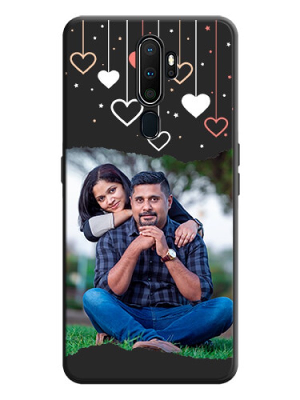 Custom Love Hangings with Splash Wave Picture on Space Black Custom Soft Matte Phone Back Cover - Oppo A5 2020