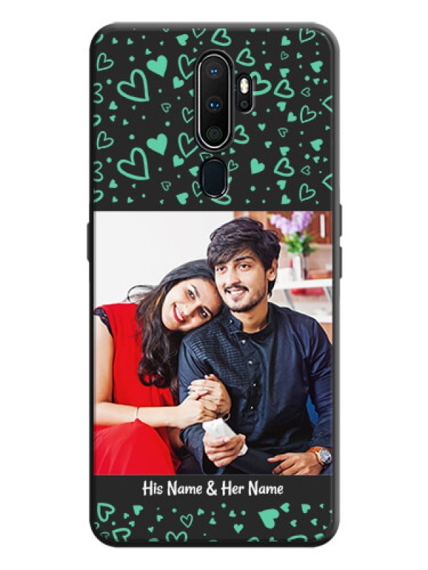 Custom Sea Green Indefinite Love Pattern - Photo on Space Black Soft Matte Mobile Cover - Oppo A5 2020