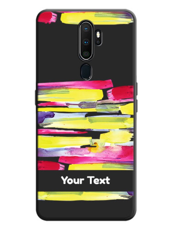 Custom Brush Coloured on Space Black Personalized Soft Matte Phone Covers - Oppo A5 2020