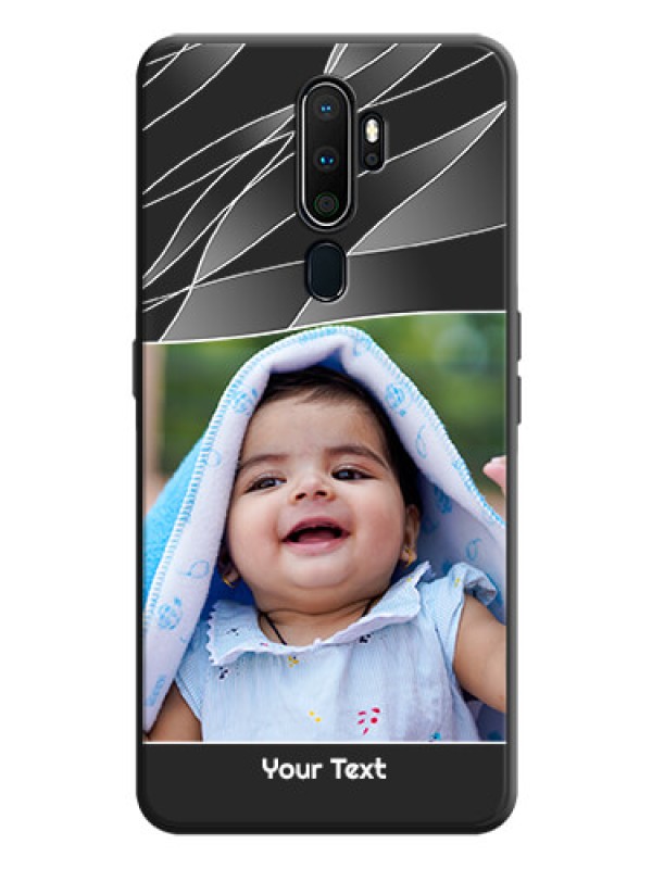 Custom Mixed Wave Lines - Photo on Space Black Soft Matte Mobile Cover - Oppo A5 2020