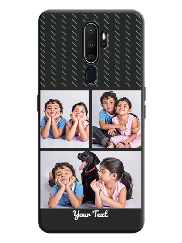 Custom Cross Dotted Pattern with 2 Image Holder  on Personalised Space Black Soft Matte Cases - Oppo A5 2020