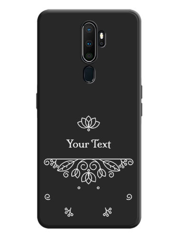 Custom Lotus Garden Custom Text On Space Black Personalized Soft Matte Phone Covers -Oppo A5 2020
